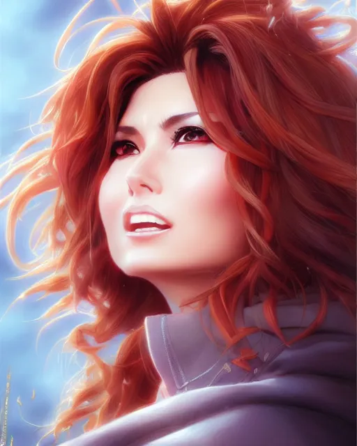 Prompt: anime portrait of Shania Twain by Stanley Artgerm Lau, WLOP, Rossdraws, James Jean, Andrei Riabovitchev, Marc Simonetti, and Sakimichan, trending on artstation