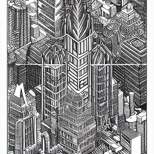 Prompt: an isometric cityscape illustration hand drawn sketch on artstation 4 k intricate extremely detailed digital art by alex grey infinite wisdom sacred geometry