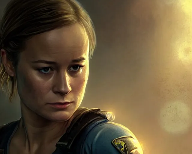 Prompt: a gaming screenshot still portrait of brie larson in resident evil, deep focus, d & d, fantasy, intricate, elegant, highly detailed, digital painting, artstation, concept art, matte, sharp focus, illustration, dark fantasy style art, hearthstone, art by artgerm and greg rutkowski and alphonse mucha