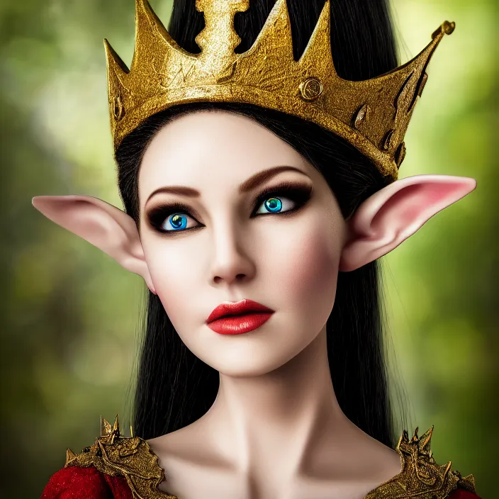 Image similar to photo of a very beautiful!! elf queen, highly detailed, 4 k, hdr, smooth, sharp focus, high resolution, award - winning photo