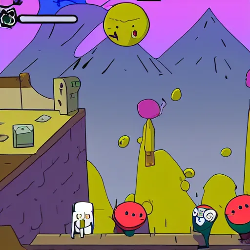 Image similar to adventure time as PS2 first person shooter, screenshot