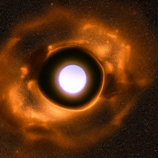 Prompt: a worm hole inside a black hole, photo from space, james webb