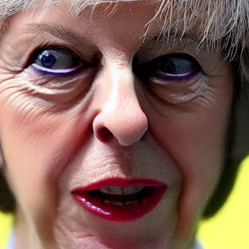Image similar to theresa may close of up face
