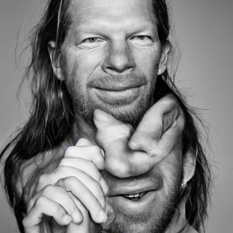 Prompt: studio portrait of aphex twin by mario testino 4K