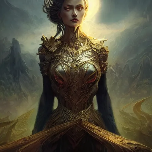 Image similar to lunar queen, fine art, awesome fantasy book cover on pinterest, award winning, dark fantasy landscape, fantasy magic, intricate, elegant, sharp focus, cinematic lighting, highly detailed, digital painting, concept art, art by wlop and artgerm and greg rutkowski, masterpiece, trending on artstation, 8 k