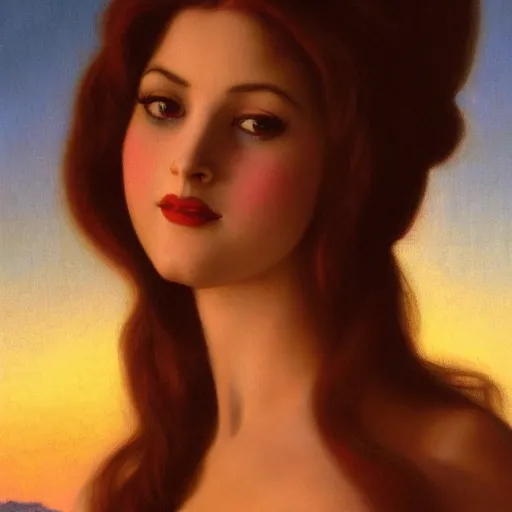 Image similar to Painting of Jessica Rabbit. Art by william adolphe bouguereau. During golden hour. Extremely detailed. Beautiful. 4K. Award winning.