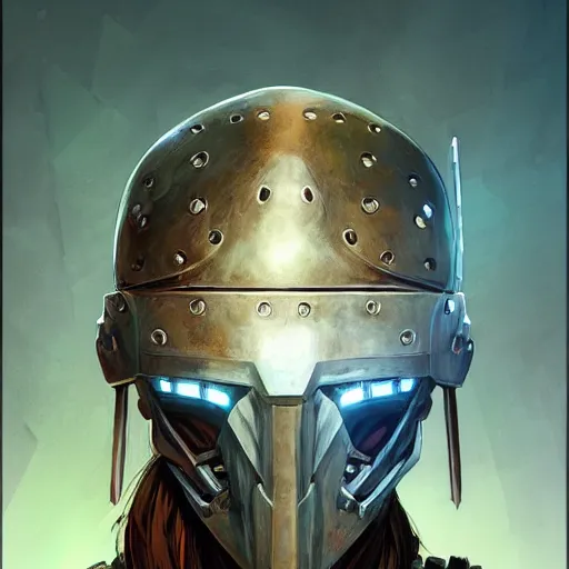 Image similar to cyberpunk viking helmet mask warrior goddess robot ninja fantasy, art gta 5 cover, official fanart behance hd artstation by jesper ejsing, by rhads, makoto shinkai and lois van baarle, ilya kuvshinov, ossdraws