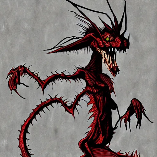 Prompt: jabberwocky evil dark digital art,