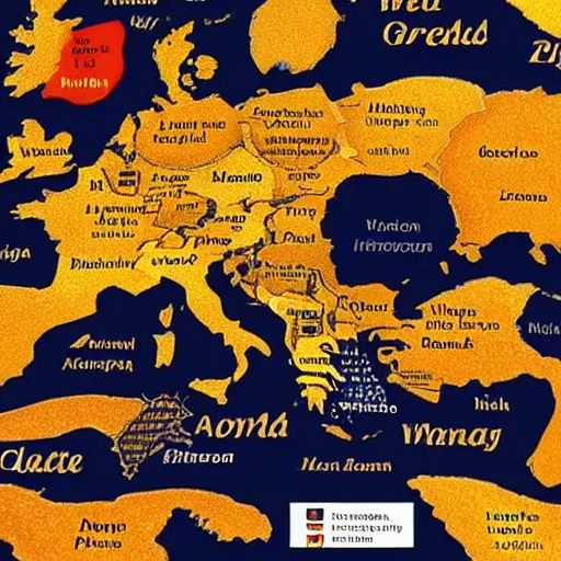 Image similar to a map of the world made out of cheese and wine