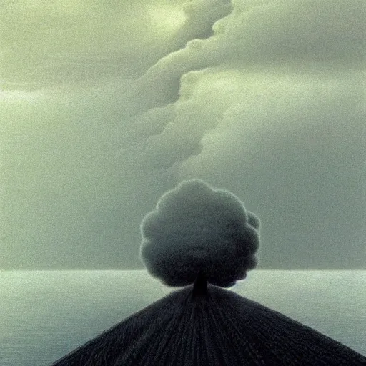 Image similar to killua zoldyck made by zdzisław beksinski, thunderstorm, 8 k, detailed, cinematic, rain, crying, black