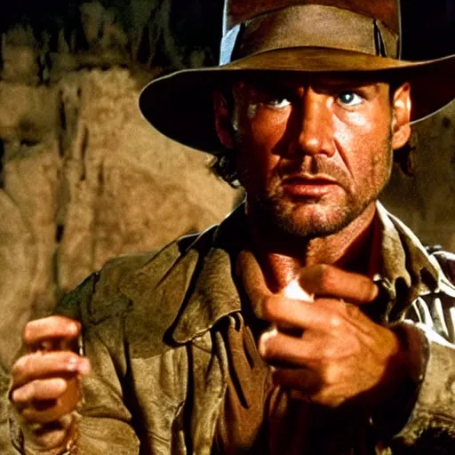 Prompt: still from the Indiana Jones movie with the rock, award-winning cinematography, 4k
