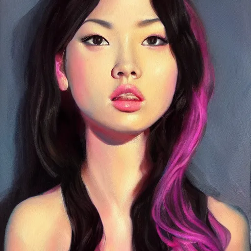 Prompt: jennie black pink, full body portrait, painting, trending in artstation, artstationHD, artstationHQ, highly detailed, 4k