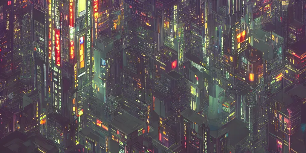 Prompt: A beautiful matte Masterpiece of futuristic Tokyo at night by Beeple and RHADS, Trending on Artstation , featured on behance, intricate, rectilinear, ultrawide angle.