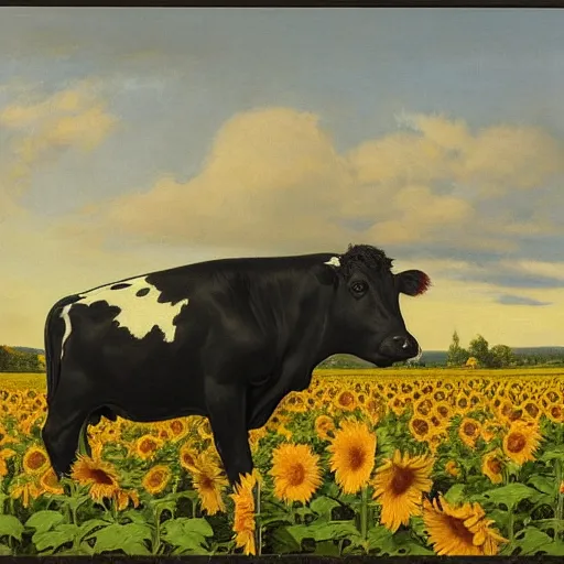 Strawberry Cow in the Flower Field - Kazimiera - Paintings