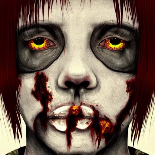 Prompt: portrait of limahl as a zombie with cuts on face, 7 days to die zombie, fine art, award winning, intricate, elegant, sharp focus, cinematic lighting, highly detailed, digital painting, 8 k concept art, art by guweiz and z. w. gu, masterpiece, trending on artstation, 8 k
