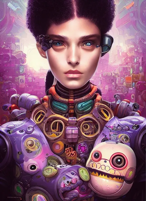 Image similar to BioPunk Pumpkaboo portrait Pixar style by Tristan Eaton_Stanley Artgerm and Tom Bagshaw,