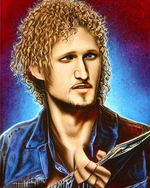 Prompt: layne staley in mtv unplugged, airbrush, drew struzan illustration art, key art, movie poster