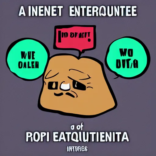 Image similar to a portrait of internet comment etiquette