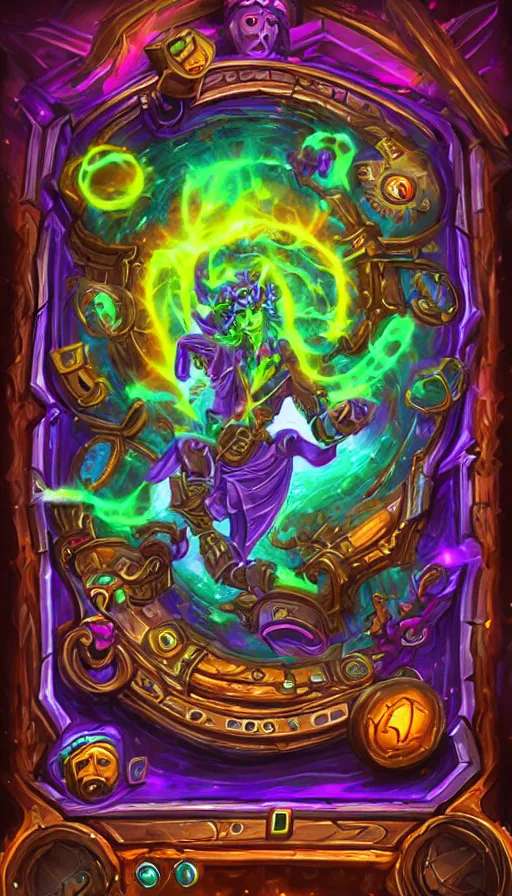 Prompt: psytrance artwork, from hearthstone