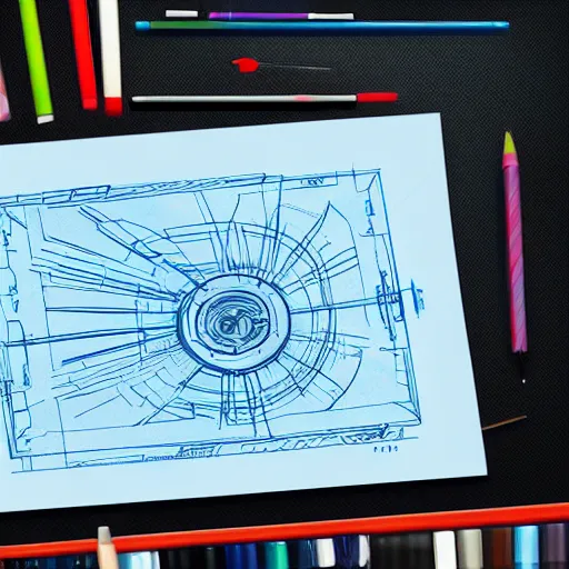 Image similar to picture of small boy making blueprint of ultramodern spaceship, boy, very realistic digital art, trending on artstation,