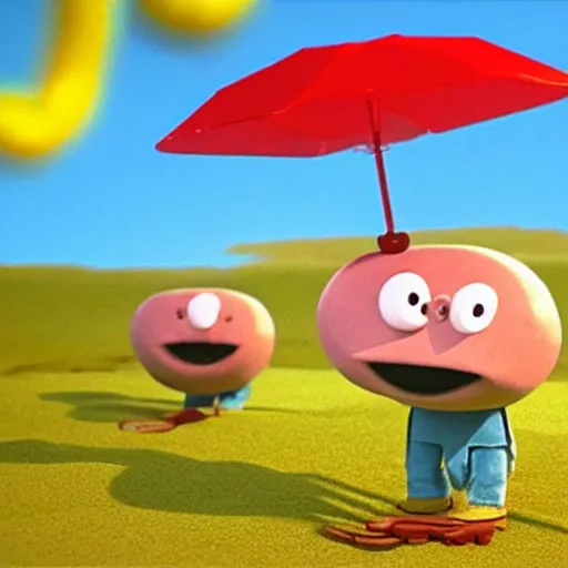 Image similar to little mr bulging eyes by roger hargreaves and jim henson, unreal engine