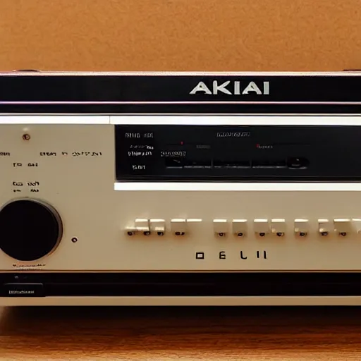 Prompt: akai cassette deck stereo hi - fi