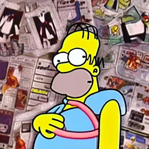 Image similar to homer simpson in neon genesis evangelion