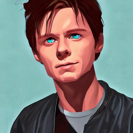 Image similar to marty mcfly, digital art, 8 k, character, realism, anime, portrait