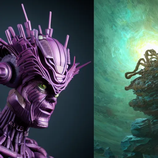 Image similar to galactus, au naturel, hyper detailed, digital art, trending in artstation, cinematic lighting, studio quality, smooth render, unreal engine 5 rendered, octane rendered, art style by klimt and nixeu and ian sprigger and wlop and krenz cushart intricate artwork by Tooth Wu and wlop and beeple. octane render, trending on artstation, greg rutkowski very coherent symmetrical artwork. cinematic, hyper realism, high detail, octane render