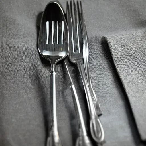 Image similar to silverware for aliens