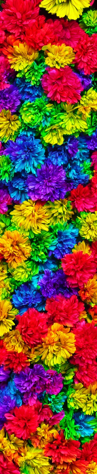 Image similar to vertical macro rainbow flowers