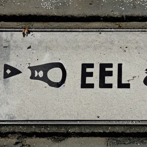 Image similar to street sign with pit of the earth written on it