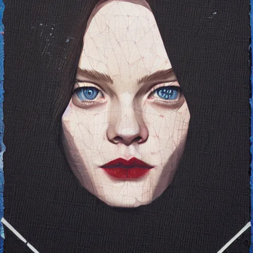 Image similar to Elle Fanning in True Detective picture by Sachin Teng, asymmetrical, dark vibes, Realistic Painting , Organic painting, Matte Painting, geometric shapes, hard edges, graffiti, street art:2 by Sachin Teng:4