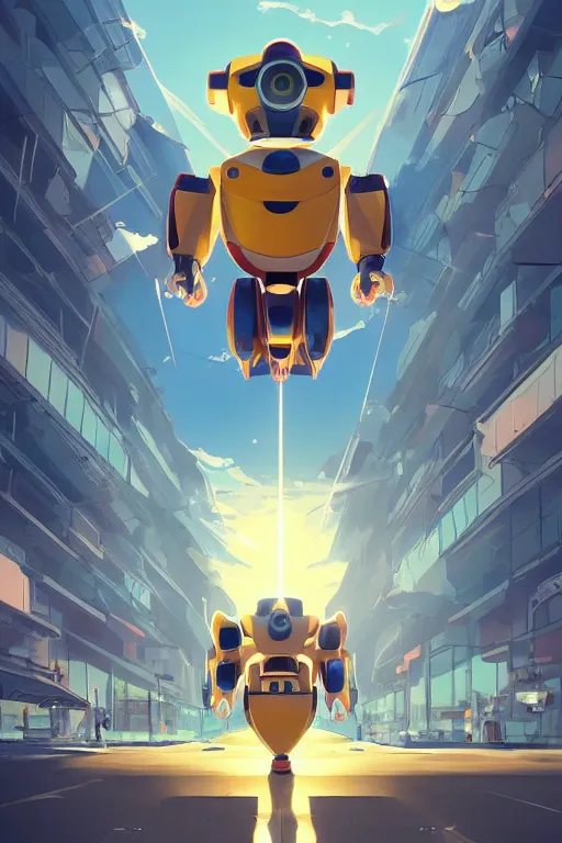 Image similar to metabots medabots medarotto medarot robot minimalist comics, behance hd by jesper ejsing, by rhads, makoto shinkai and lois van baarle, ilya kuvshinov, rossdraws global illumination ray tracing hdr radiating a glowing aura