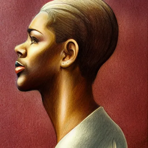 Prompt: A beautiful drawing of a person in profile, with their features appearing both in front of and behind their head. Greek, stock photo by Heather Theurer, by Ernie Barnes spontaneous