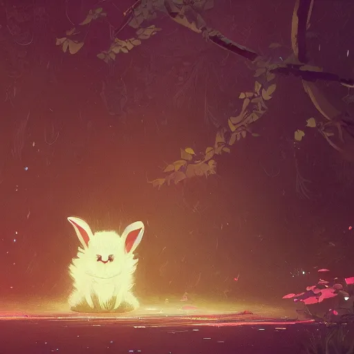 Image similar to cute rabbit by victo ngai and andreas rocha and greg rutkowski trending on artstation unreal engine 8 k hd wallpaperjpeg artifact blur