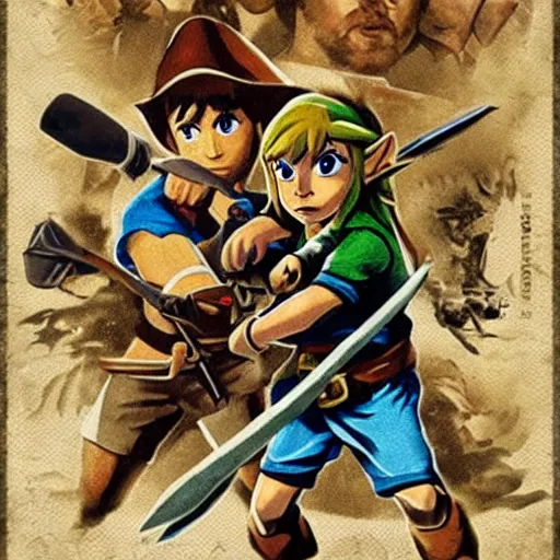 Image similar to The Legend of Zelda and Indiana Jones