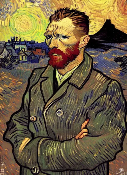 Image similar to capetown painted vincent van gogh by chiara bautista and norman rockwell and greg rutkowski weta studio, and lucasfilm