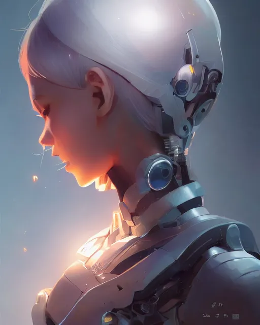 Image similar to cyborg girl, sharp details, sharp focus, elegant, highly detailed, illustration, by jordan grimmer and greg rutkowski and pine ( ハイネ ) and 薯 子 imoko and 香 川 悠 作 and wlop and maya takamura, intricate, beautiful, trending artstation, pixiv, digital art