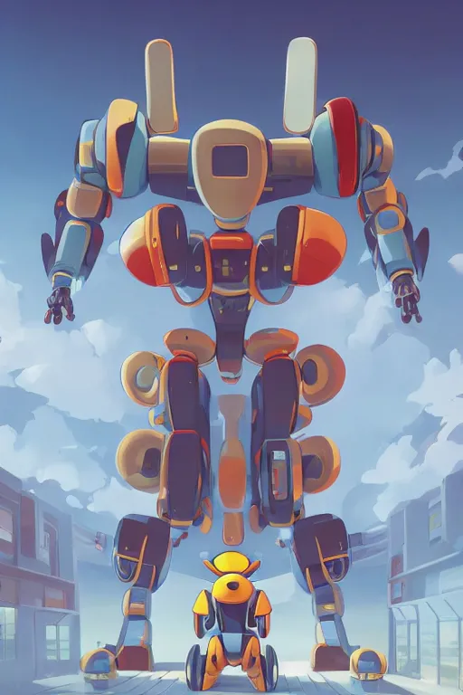 Image similar to metabots medabots medarotto medarot robot minimalist comics, behance hd by jesper ejsing, by rhads, makoto shinkai and lois van baarle, ilya kuvshinov, rossdraws global illumination ray tracing hdr radiating a glowing aura