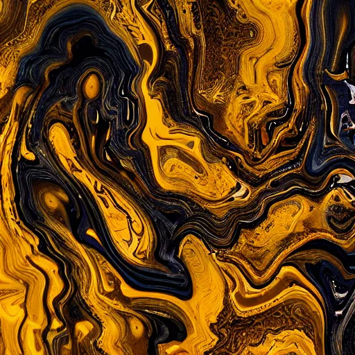 Prompt: abstract art of oil mixed with water