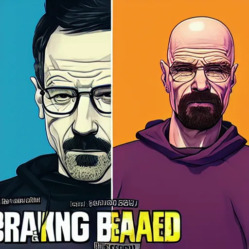 Image similar to Breaking bad, GTA cover art