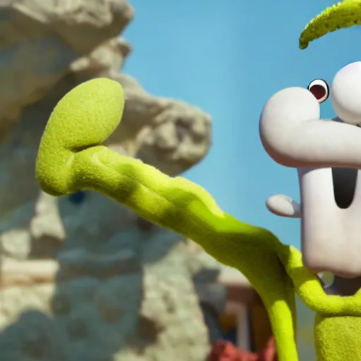 Prompt: super-detailed Squidward in 8k