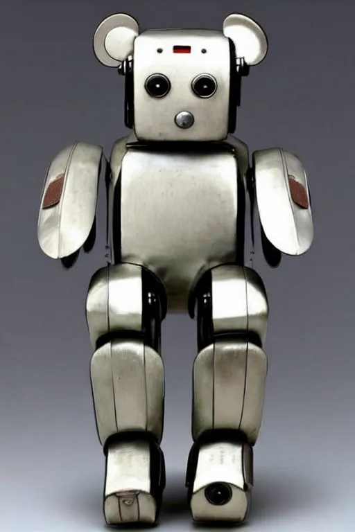 Image similar to ( ( ( ( ( 1 9 5 0 s retro future robot android aluminum teddy bear. muted colors. ) ) ) ) ) by jean - baptiste monge!!!!!!!!!!!!!!!!!!!!!!!!!!!!!!