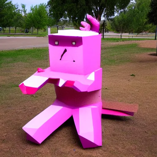 Image similar to deconstructivism pink gopher man! oh, it's gopher man!!