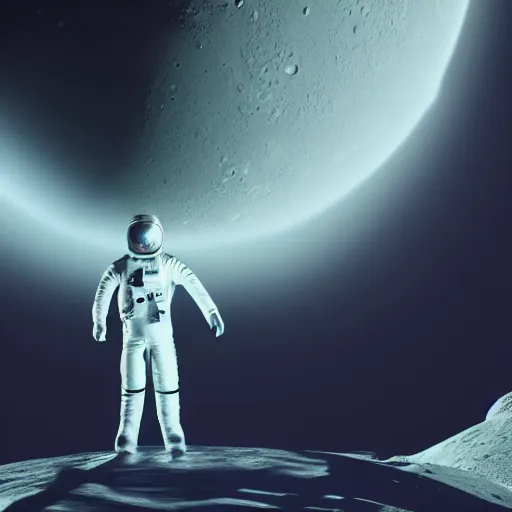 Prompt: moon man from the music video of the song enjoy yourself!!, detailed, 8 k, hd, sharp focus, octane render, volumetric light