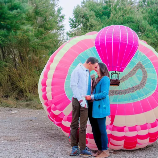 Prompt: a hot air balloon proposal