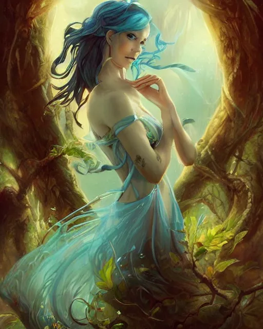 Image similar to a beautiful fairy, Ross Tran and Michael Whelan