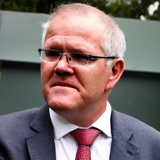 Prompt: scott morrison on the toilet