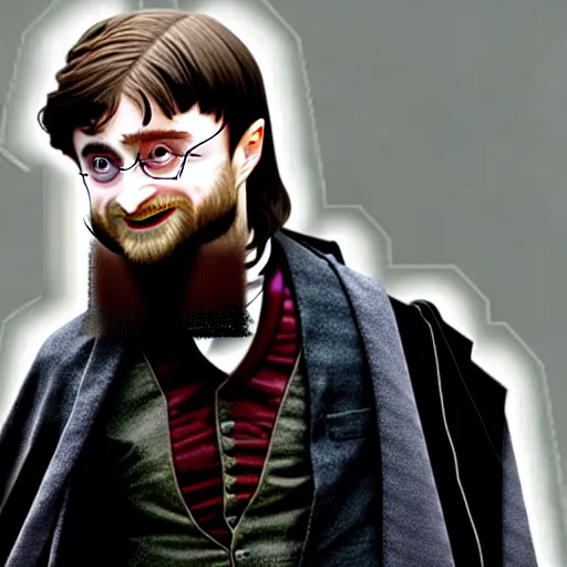 Image similar to daniel radcliffe as professor dumbledore